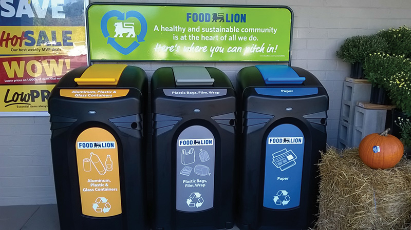 Food lion recycling outlet bins