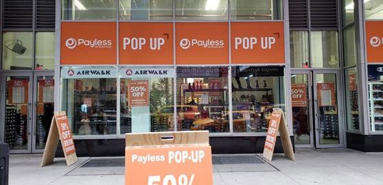 payless pop up store
