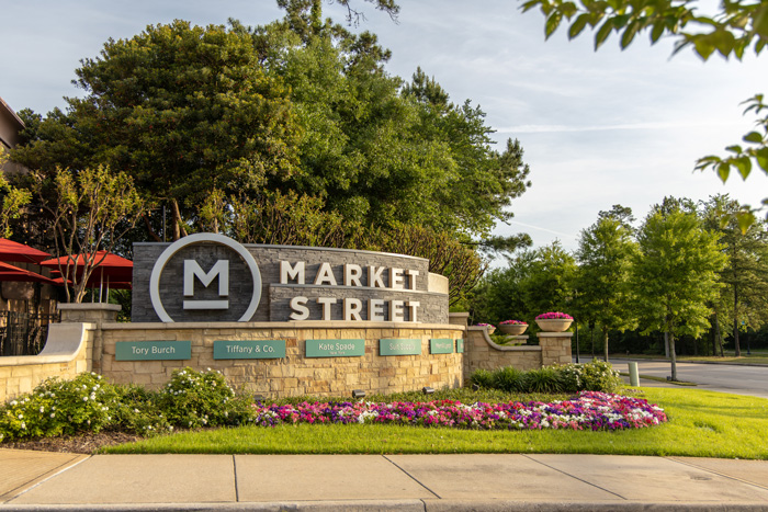 Market Square The Woodlands Texas, Market Street represents…